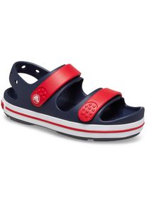 Badesandale Crocs "Crocband Cruiser Sandal", M&auml;dchen, Gr. 29, Croslite&trade;, blau (navy, rot), kontrastfarbene Details, Schuhe Badesandale, Sommerschuh, Sandalette, Riemchensandale, mit Fersenriemen