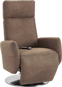 Sit & More Relaxsessel SIT & MORE "Kobra mit Kopfteilverstellung & Drehfunktion, weitere Funktionen", braun (nougat), B:71cm H:112cm T:82cm, Luxus-Kunstleder;NaturLEDER (echtes Rindsleder);Luxus-Microfaser (100% Polyester), Sessel, Relaxsessel, in Gr&ouml;&szlig;e L, wahlweise mit Motor und Aufstehhilfe