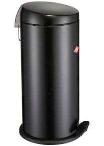 M&uuml;lleimer Wesco "Capboy Maxi", schwarz (mattschwarz), B:30cm H:60cm T:30cm, Stahlblech, M&uuml;lleimer, M&uuml;lleimer, Tretabfallsammler, 22 Liter