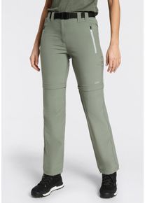 Zip-off-Hose CMP "WOMAN ZIP OFF PANT", Damen, Gr. 48, N-Gr, gr&uuml;n (avocado), Web, Obermaterial: 89% Polyester, 11% Elasthan, Hosen Zip-off-Hose, mit Rei&szlig;verschlusstaschen, elastisches Material, schnell trocknend