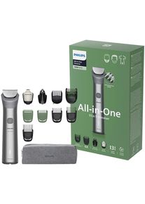 Multifunktionstrimmer Philips "Series 5000 MG5941/15", silber (silberfarben), HaarschneiderB:13cm H:23cm T:7,1cm, Multifunktionstrimmer, 11-in-1-Trimmer f&uuml;r Gesicht, K&ouml;rper und Kopfhaare, B:13cm H:23cm T:7,1cm