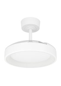 Eglo Deckenleuchte "TORREYA", wei&szlig;, 1, &Oslash; 77cm H: 33,8cm, 1 Stk., Leuchten, LED Deckenventilator mit einziehbaren Fl&uuml;geln, Fernbedienung und Timer, Deckenleuchte