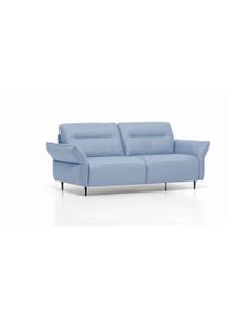 Schlafsofa Egoitaliano "EGO FLY, Made in Italy-Designsofa mit Dauerschlaffunktion,Breite 203cm", blau (himmelbraun), B:203cm H:90cm T:105cm, Sofas, Schlafsofa, Schlafsofa aus Echtleder Bull mit verstellbaren Armlehnen