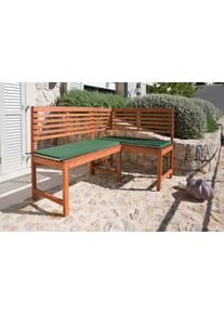 Gartenbank Merxx, braun, B:100cm H:90cm T:142cm, Holz, Sitzb&auml;nke, Gartenbank