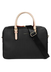 Aktentasche Bugatti "Bugatti Damen ELLA", Damen, Gr. B/H/T: 37cm x 27cm x 6cm onesize, schwarz, Kunstfaser, unifarben, Taschen Aktentasche