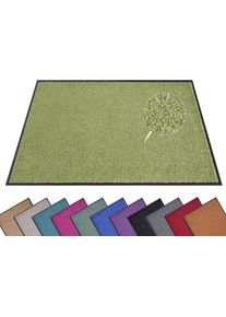 Fu&szlig;matte Hanse Home "Wash & Clean" Gr. 18, gr&uuml;n, B:90cm H:7mm L:150cm, Kunstfaser, Teppiche, Fu&szlig;matte, Schmutzfangmatte, T&uuml;rmatte, In- und Outdoor, Teppich, L&auml;ufer, waschbar