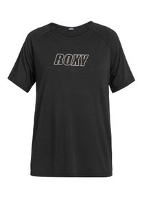 Trainingsshirt Roxy "Everyday Flow", Damen, Gr. XS, schwarz, 65% Polyester, 35% Viskose, Tops Trainingsshirt