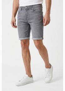 Only & Sons Shorts ONLY & SONS "ONSPLY BOX GUA DNM SHORTS OTL", Herren, Gr. L, N-Gr, grau (medium grau denim), Web, Obermaterial: 64% Baumwolle, 31% Polyester, 3% Viskose, 2% Elasthan, unifarben, regular fit knielang, Hosen Shorts