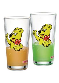 Ritzenhoff & Breker Gl&auml;ser-Set RITZENHOFF & BREKER "HARIBO Thumbs Up, 380 ml", bunt, B:8cm H:14,5cm &Oslash;:8cm, Glas, Trinkgef&auml;&szlig;e, Gl&auml;ser-Set, sp&uuml;lmaschinengeeignet