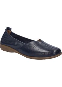 Ballerina Josef Seibel "Fenja 29, indigo", Damen, Gr. 40, blau (indigo), Obermaterial: 100% Rindsleder Leather cow., Schuhe Ballerina