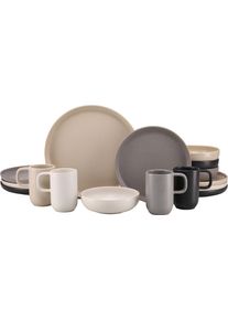 Kombiservice Creatable "Uno, Geschirr-Set, 16-tlg.", metropol, 16, Steinzeug, Geschirr-Sets, Kombiservice, Seidenmatten, Spezialglasur, Klare Konturen mit sanften Rundungen