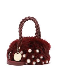 Shopper Tamaris "Shopper TAS Marla", Damen, Gr. B/H/T: 20cm x 16cm x 10cm, rot (wine 690), Polyester, Taschen Shopper