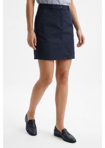 Bleistiftrock Gant "CHINO", Damen, Gr. 40, blau (evening blau), Web, Obermaterial: 98% Baumwolle, 2% Elasthan, unifarben, regular fit kniefrei, R&ouml;cke Bleistiftrock, Regular fit mit praktischen Taschen