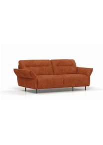 Schlafsofa Egoitaliano "EGO FLY, Made in Italy-Designsofa mit Dauerschlaffunktion,Breite 203cm", braun (rost rot), B:203cm H:90cm T:105cm, 100% Polyester, Sofas, Schlafsofa, Schlafsofa aus Luxus-Microfaser mit verstellbaren Armlehnen