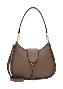 Beuteltasche Tamaris "Beutel TAS Manuela", Damen, Gr. B/H/T: 30cm x 24cm x 7,5cm, grau (taupe 900), Polyester, Polyurethan, Taschen Beuteltasche