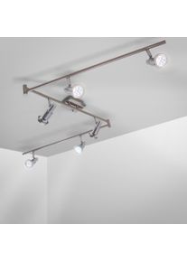 B.K.LICHT LED Deckenspots, silber (nickelfarben, chromfarben), 6, H: 14,7cm, Leuchten, Deckenleuchte, schwenkbar, drehbar, chromfarbene Spots inkl. 5W 400lm, LED Deckenspots