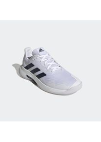 Tennisschuh adidas Performance "COURTJAM CONTROL", Herren, Gr. 44, blau (cloud wei&szlig;, team navy blau, ftwr wei&szlig;), Synthetik, Textil, Schuhe Tennisschuh, f&uuml;r Teppich-Belag