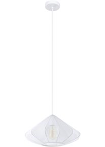 Eglo H&auml;ngeleuchte "Dolwen H&auml;ngelampe, Pendelleuchte, Esszimmerlampe Japanisch, E27, Lampe", wei&szlig;, 1, &Oslash; 42,5cm H: 110cm, 1 Stk., Leuchten, H&auml;ngeleuchte - H110 x &Oslash;42,5 cm - wei&szlig; - 1X40W exkl., H&auml;ngeleuchte