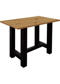 M&auml;usbacher Bartisch M&Auml;USBACHER, schwarz (schwarzstahl, asteichefarben, schwarzstahl), B:160cm H:105cm T:70cm, Tische, Bartisch, Gestell in U-Form (Breite 120, 140 oder 160 cm)