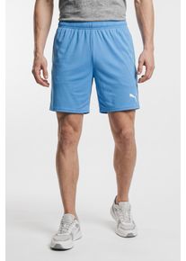 Trainingsshorts Puma "TEAMGOAL SHORTS", Herren, Gr. S, N-Gr, blau (electric blau lemonade, Puma wei&szlig;), Interlock, Obermaterial: 100% Polyester, unifarben, regular fit kniefrei, Hosen Trainingsshorts, aus Polyester, kniefrei, mit Interlock-Material, modernes Design
