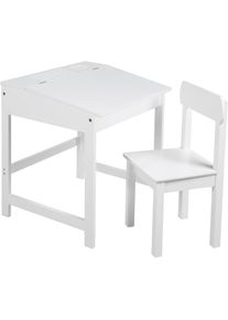 Kinderschreibtisch Roba "Schulpult, wei&szlig;", wei&szlig;, Tische, Kinder, B/H/T: 55cm x 58cm x 49cm, Kinderschreibtisch, inkluisve Stuhl, B:55cm H:58cm T:49cm