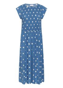 Midikleid Saint Tropez "Damen Kleid GislaSZ", Damen, Gr. L, N-Gr, blau (blau turtledove big dot), Obermaterial: 100% Viskose LENZING ECOVERO CV LenzEcov., Kleider Midikleid