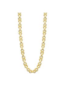Edelstahlkette Lotus "Urban Woman - Infinity Unendlichkeitsschleife", gold (gelbgoldfarben), Halsketten, Damen, Edelstahl, L: 55 B: 7,2mm, Edelstahlkette, B:7,2mm