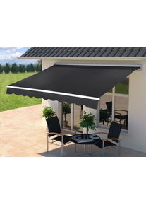 Halbkassettenmarkise Konifera "Ibiza", grau (anthrazit), B:350cm, Polyester, Markisen, Halbkassettenmarkise, Breite: 350 cm, Ausfall: 250 cm