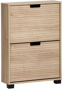 Schuhschrank Schildmeyer "Emmik, Schuhschrank, Made in Germany, B: 60 cm", braun (wei&szlig; eiche), B:59,8cm H:85,2cm T:19,55cm, FSC-zertifizierter Holzwerkstoff, Schr&auml;nke, Schuhschrank, Solide Verarbeitung - Dieses Produkt ist in Deutschland gefertigt