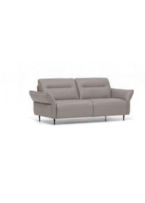Schlafsofa Egoitaliano "EGO FLY, Made in Italy-Designsofa mit Dauerschlaffunktion,Breite 203cm", beige (hellgrau), B:203cm H:90cm T:105cm, Sofas, Schlafsofa, Schlafsofa aus Echtleder Bull mit verstellbaren Armlehnen