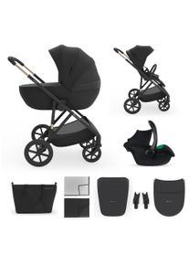Kombi-Kinderwagen Kinderkraft "PRIME 3 3in1", Baby, venezian schwarz, Polyester, Stahl, Kinderwagen Kombi-Kinderwagen, inkl. Babyschale MINK
