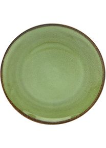 Speiseteller Creatable "Essteller NATURE COLLECTION", gr&uuml;n, &Oslash;:27cm, Steinzeug, Speiseteller, Speiseteller, Teller Set f&uuml;r 6 Personen, &Oslash; 27 cm, Steinzeug, flache Teller
