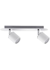 Paulmann LED Deckenleuchte "Tube", wei&szlig; (wei&szlig;, chromfarben), 2, H: 9,4cm, 1 Stk., Leuchten, GU10, LED Deckenleuchte