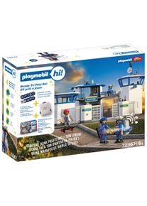 Konstruktions-Spielset Playmobil "Playmobil Hi Ready-To-Play Set Polizei (71873), City Action", bunt, Spielbausteine, Kinder, Kunststoff, Konstruktions-Spielset, Made in Europe