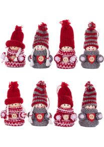 Weihnachtsfigur OTTO HOME "Weihnachtsdeko rot", rot, B:4,5cm H:7,5cm T:3,5cm, Holzwerkstoff, Dekofiguren, Weihnachtsfigur, Wollwichtel Baumh&auml;nger, L&auml;nge ca. 7 cm, mit Schlaufen zum aufh&auml;ngen, Topseller