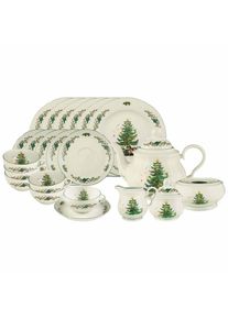 Geschirr-Set Seltmann Weiden "Teeservice Marieluise Weihnachten 22er Set bunt", bunt, 22, Porzellan, Geschirr-Sets, Geschirr-Set, Sp&uuml;lmaschinenfest, Mikrowellensicher, Ofenfest