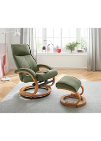 Relaxsessel Home Affaire "Lille, TV-Sessel, Sessel mit Hocker, Wohnzimmer", gr&uuml;n, B:67cm H:107cm T:55cm, Luxus Microfaser (100% Polyester), Sessel, Relaxsessel, Schlaffunktion, Luxus-Microfaser Bezug und Holzgestell, Sitzh&ouml;he 46 cm