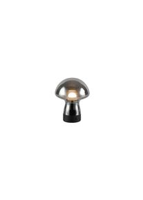 M&ouml;belix , Schwarz , Metall, Glas , F , 18 cm , aufladbar &uuml;ber USB ,