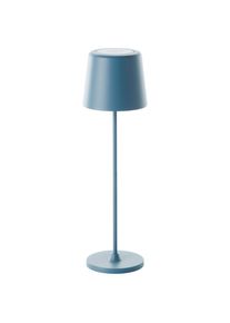 Brilliant , Hellblau , Metall , D , 10x37x10 cm , RoHS, Reach, Europ&auml;ischer Sicherheitsstandard , h&ouml;henverstellbar, 3 Helligkeitsstufen, aufladbar &uuml;ber USB ,