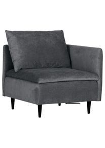 Mid.you , Anthrazit , Textil , Buche , massiv , F&uuml;llung: Polyester , 83x72x83 cm , erweiterbar, R&uuml;cken echt ,