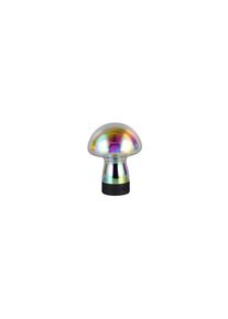 M&ouml;belix , Mehrfarbig, Schwarz , Metall, Glas , F , 18 cm , aufladbar &uuml;ber USB ,