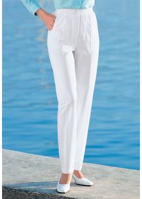 B&uuml;gelfaltenhose COME ON "Schlupfhose Schlupfhose atmungsaktiv und b&uuml;gelarm", Damen, Gr. 23, K-Gr, wei&szlig;, Basic, gerade, Hosen B&uuml;gelfaltenhose