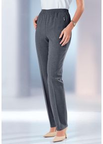 Schlupfhose SIEH AN "Hose Schlupfhose in w&auml;rmender Qualit&auml;t", Damen, Gr. 48, N-Gr, grau, Basic, gerade, Hosen Schlupfhose