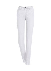 5-Pocket-Jeans WITT "Jeans 5-Pocket-Jeans mit bestickten Ges&auml;&szlig;taschen", Damen, Gr. 22, Kurzgr&ouml;&szlig;en, wei&szlig;, Denim/Jeans;Twill, , Modisch, schmal, Jeans 5-Pocket-Jeans