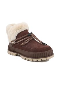 Winterboots Palladium "PALLASHOCK LO HIVER", Damen, Gr. 39, w&auml;rmend, braun (bark braun), Leder, Schuhe Winterboots, Winterschuhe, Winterstiefel, Snowboots