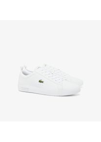 Sneaker Lacoste "COURT SNEAKERS", Herren, Gr. 45, atmungsaktiv, wei&szlig; (wei&szlig;, gloss, log, marzipan, java blau), Leder, Synthetik, Schuhe Sneaker