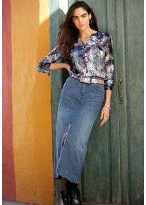 Jeansrock Heine "Jeans-Rock Jeansrock", Damen, Gr. 48, blau (blau, stone, washed), DenimJeansWeb, , Casual, R&ouml;cke Jeansrock