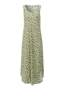 Sommerkleid WITT "Druck-Kleid Druckkleid zum Reinschl&uuml;pfen", Damen, Gr. 5, Normalgr&ouml;&szlig;en, gr&uuml;n (khaki, wei&szlig;, bedruckt), Modisch, Rundhals, Kleider Sommerkleid