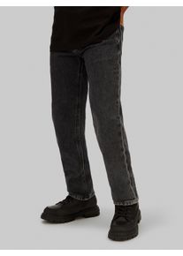 Straight-Jeans Calvin Klein, Jungen, Gr. 14 (164), N-Gr, grau (optic washed schwarz), Denim/Jeans, Obermaterial: 100% Baumwolle, unifarben, straight fit lang, Jeans Straight-Jeans, Regular fit, f&uuml;r Kinder bis 16 Jahre