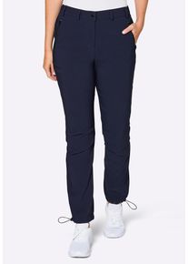 Trainingshose WITT "Funktions-Hose Funktionshose, am Saum weitenverstellbar", Damen, Gr. 52, N-Gr, blau (marine), Basic, Hosen Trainingshose